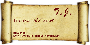 Trenka József névjegykártya